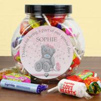 Personalised Me to You Flower Girl Bridesmaid Wedding Sweet Jar Extra Image 2 Preview